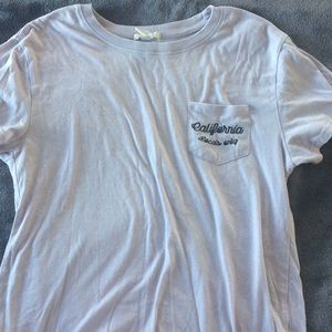 Embroidered lavender tee